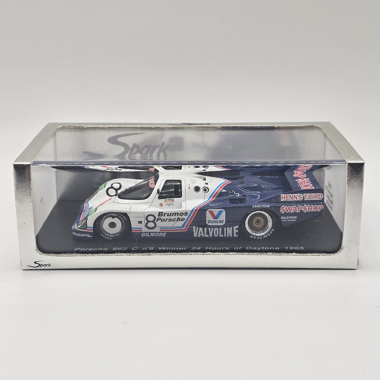 Spark Porsche 962C #8 Team Henn's Swap Shop Winner 24h Daytona 1985 1/43 Scale