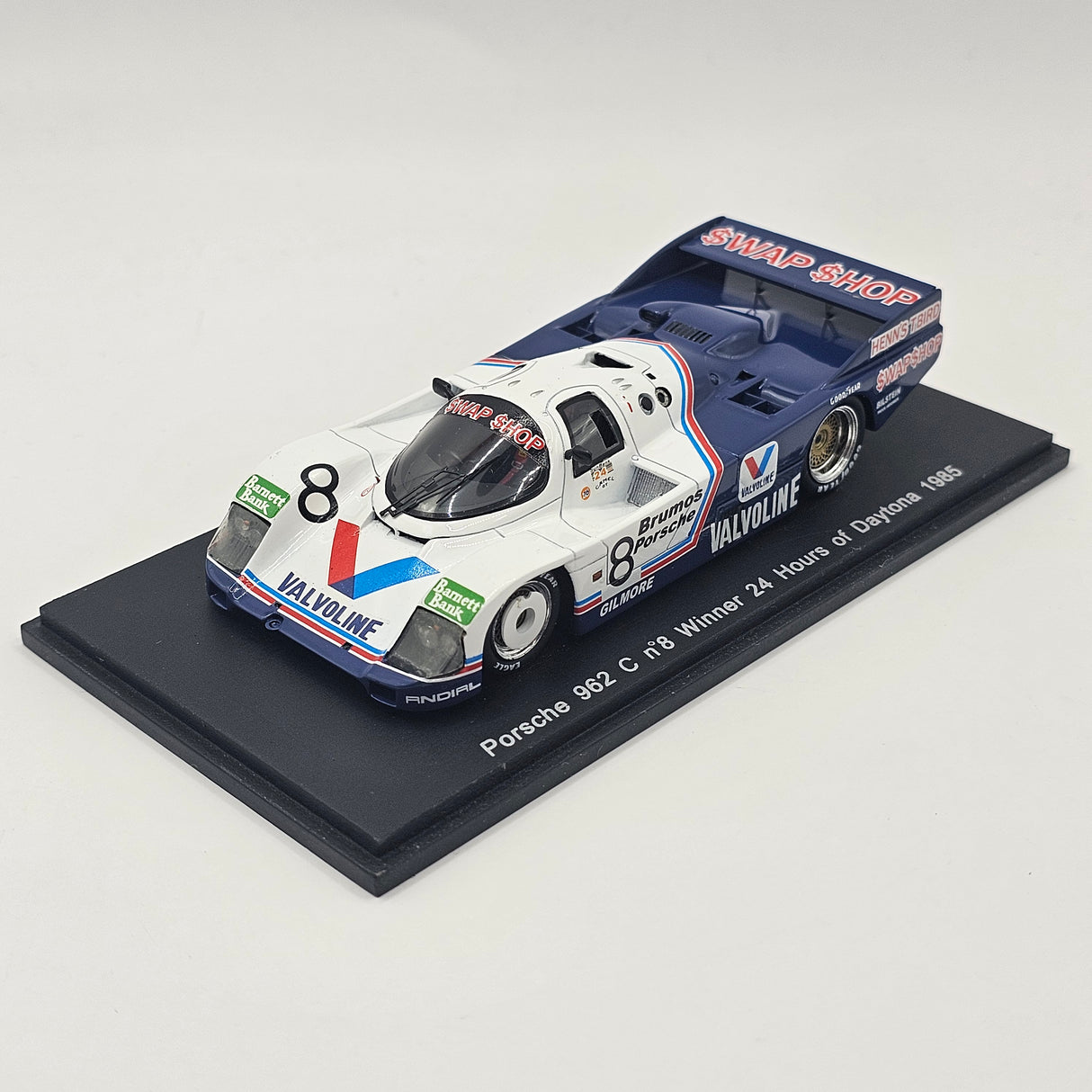 Spark Porsche 962C #8 Team Henn's Swap Shop Winner 24h Daytona 1985 1/43 Scale