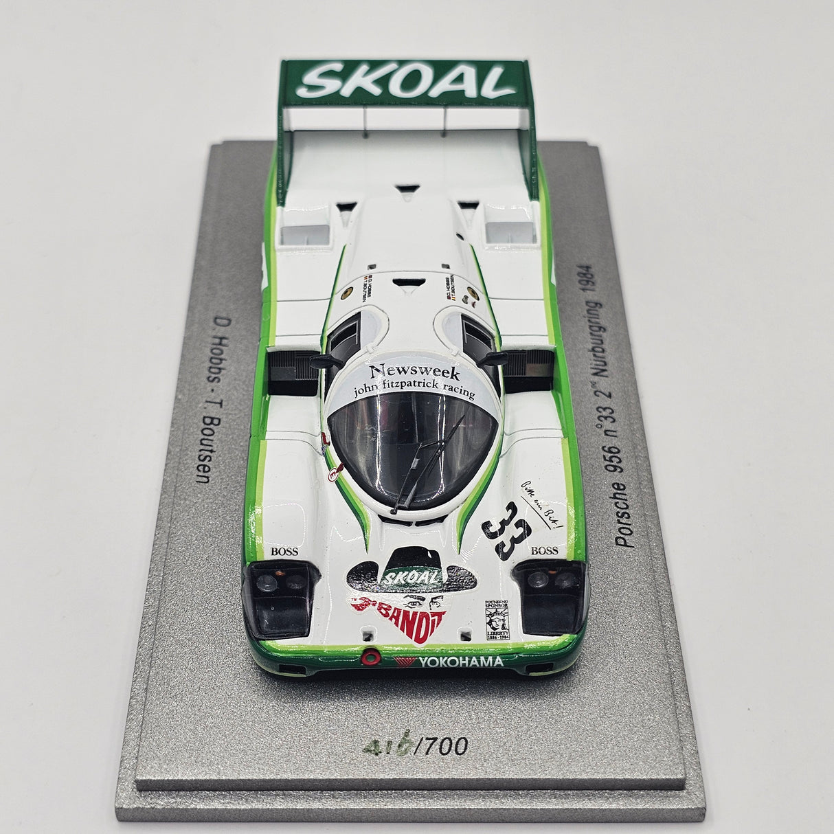Spark Porsche 956 #33 Skoal Bandit 2nd Nurburgring 1984 Limited Edition 1/43 Scale