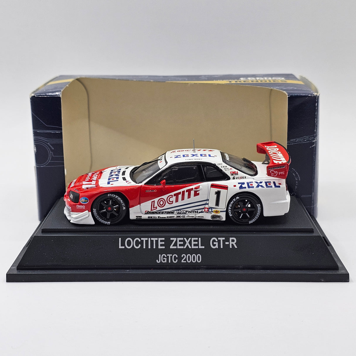 EBBRO Nissan Nismo Skyline GT-R R34 #1 Loctite Zexel JGTC GT500 2000 1/43 Scale