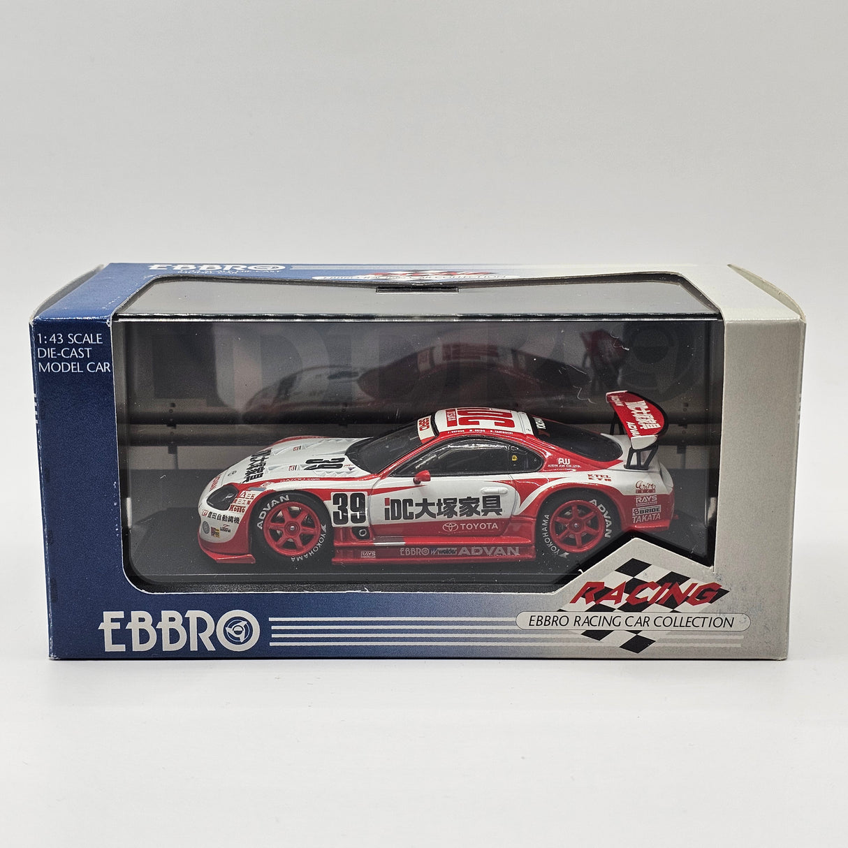 EBBRO Toyota Supra #39 SARD Suzuka 1000KM 2002 1/43 Scale