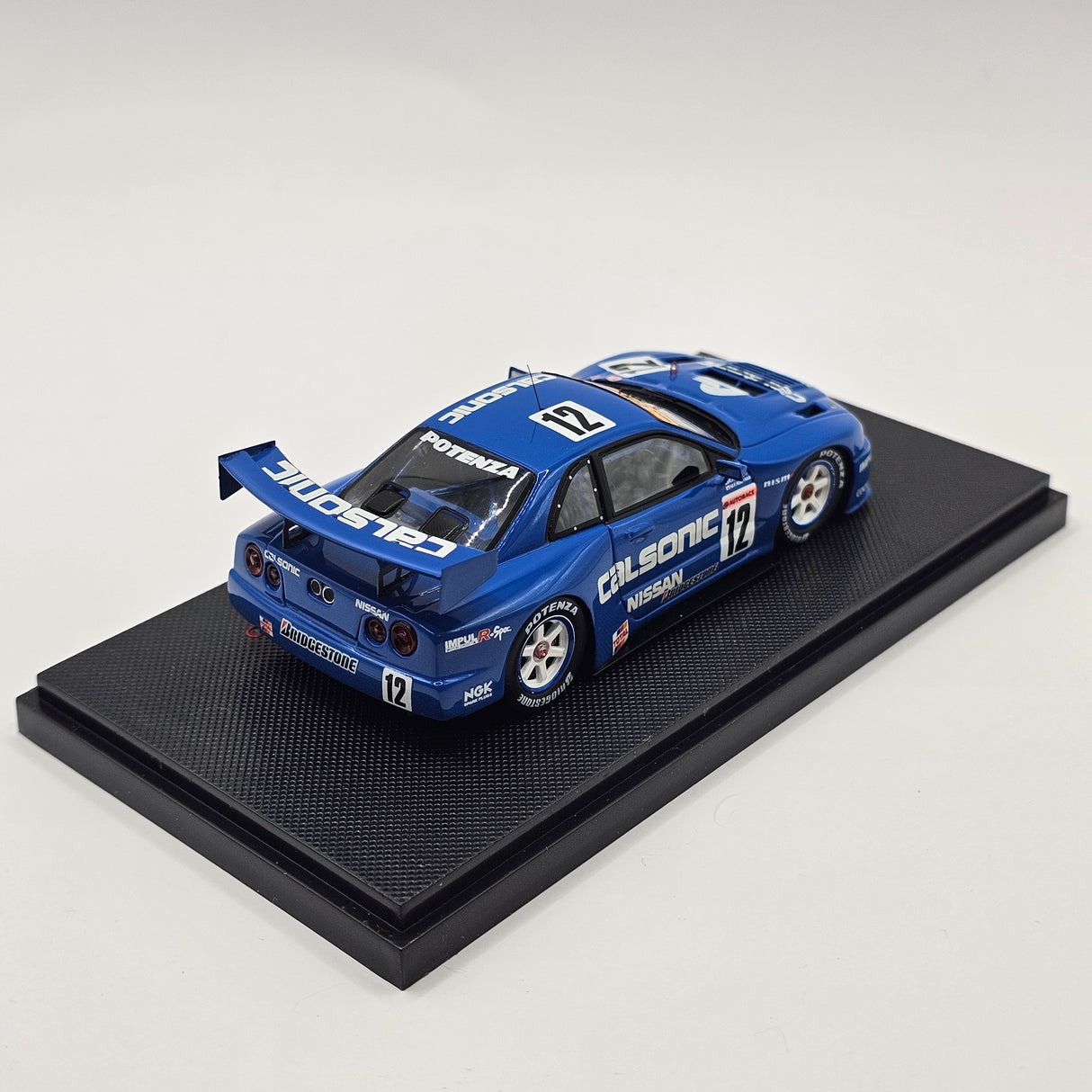 EBBRO Nissan Skyline R34 GT-R #12 Calsonic JGTC GT500 1999 Resin Collection 1/43 Scale