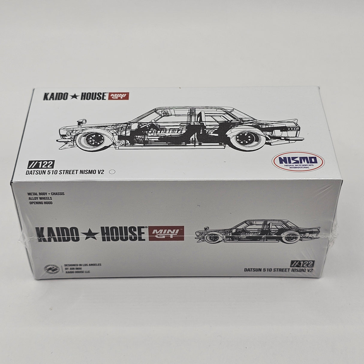 Mini GT x Kaido House Datsun 510 Street Nismo V2 White 1/64 Scale