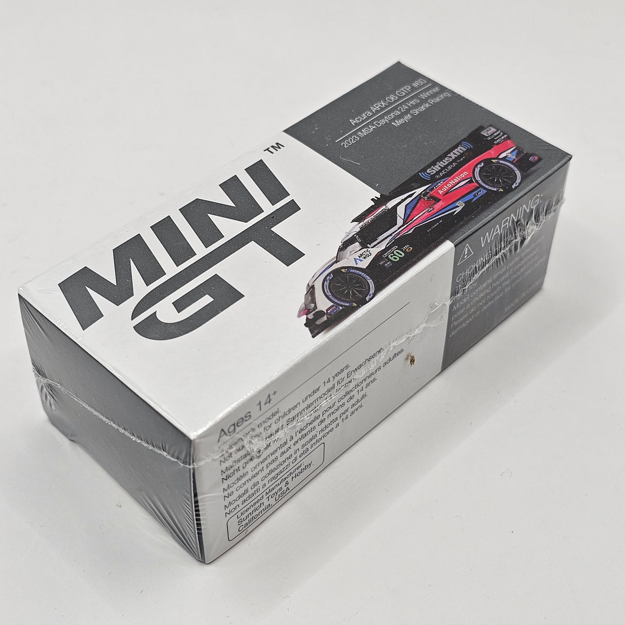 Mini GT Acura ARX-06 GTP #60 Meyer Shank Racing 2023 IMSA Daytona 24HRS Winner 1/64 Scale
