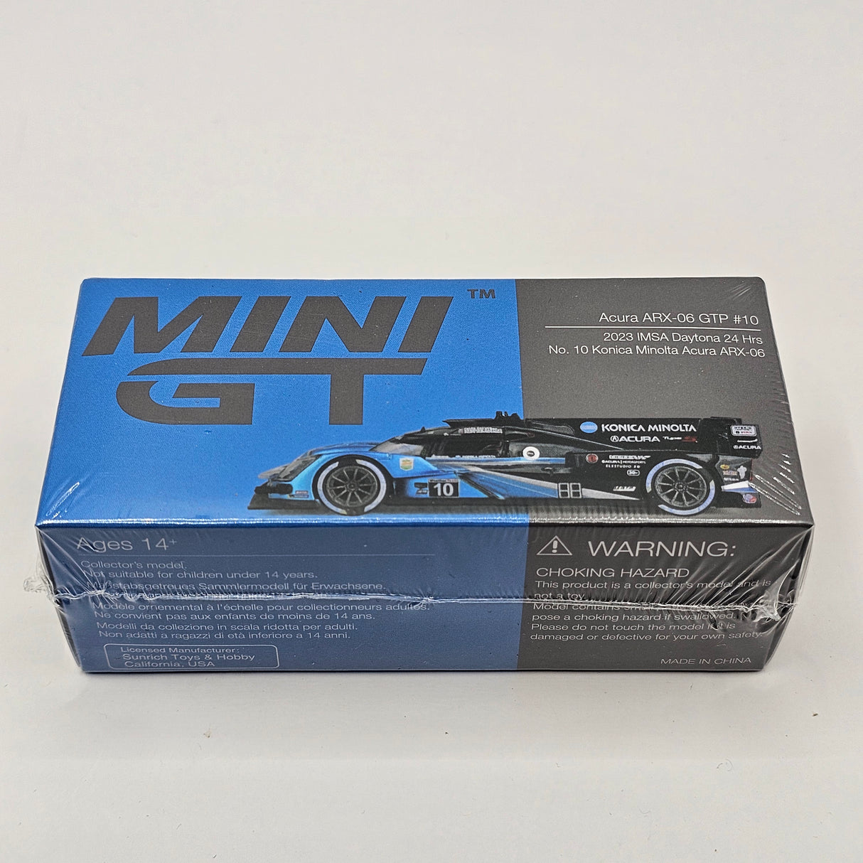 Mini GT Acura ARX-06 GTP #10 Konica Minolta Racing 2023 IMSA Daytona 24HRS 1/64 Scale