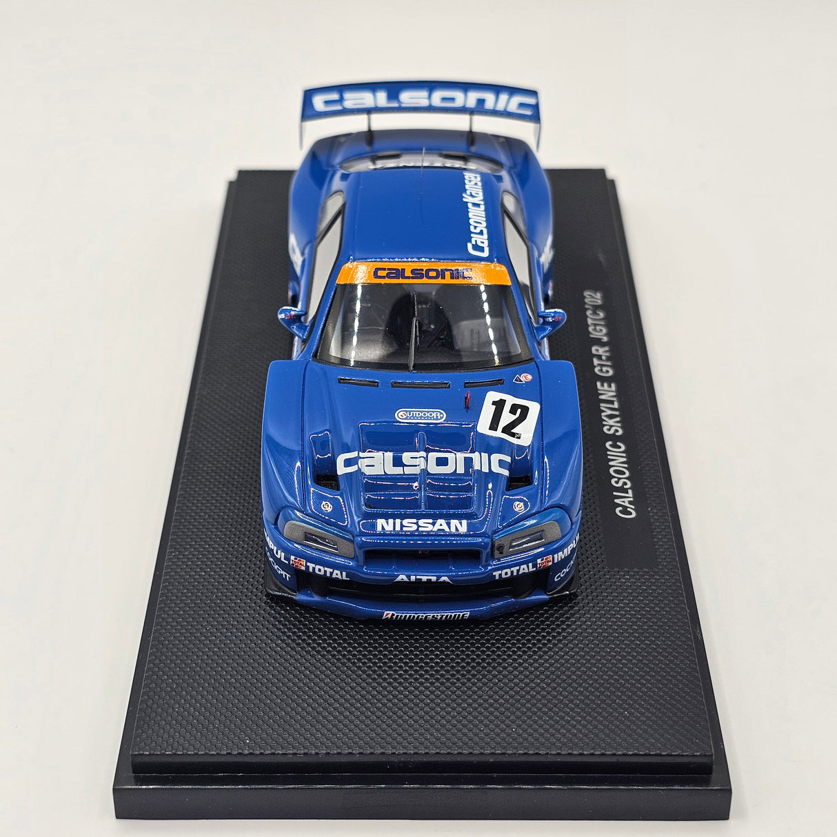 EBBRO P4 Nissan Skyline R34 GT-R #12 Calsonic JGTC GT500 2002 Resin Collection 1/43 Scale