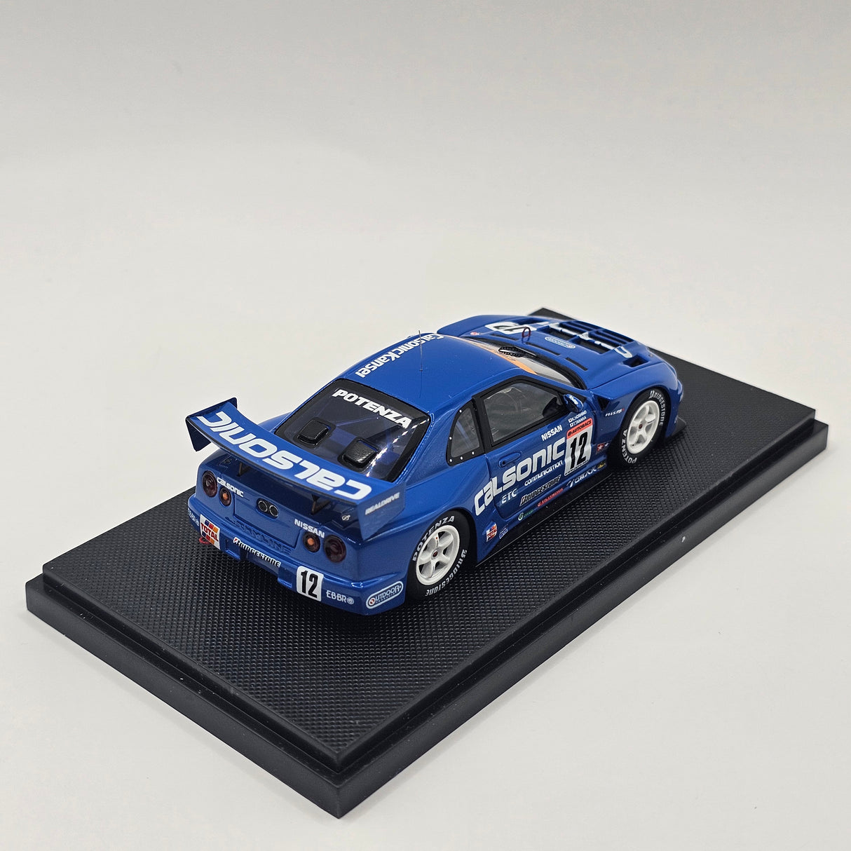 EBBRO P4 Nissan Skyline R34 GT-R #12 Calsonic JGTC GT500 2002 Resin Collection 1/43 Scale