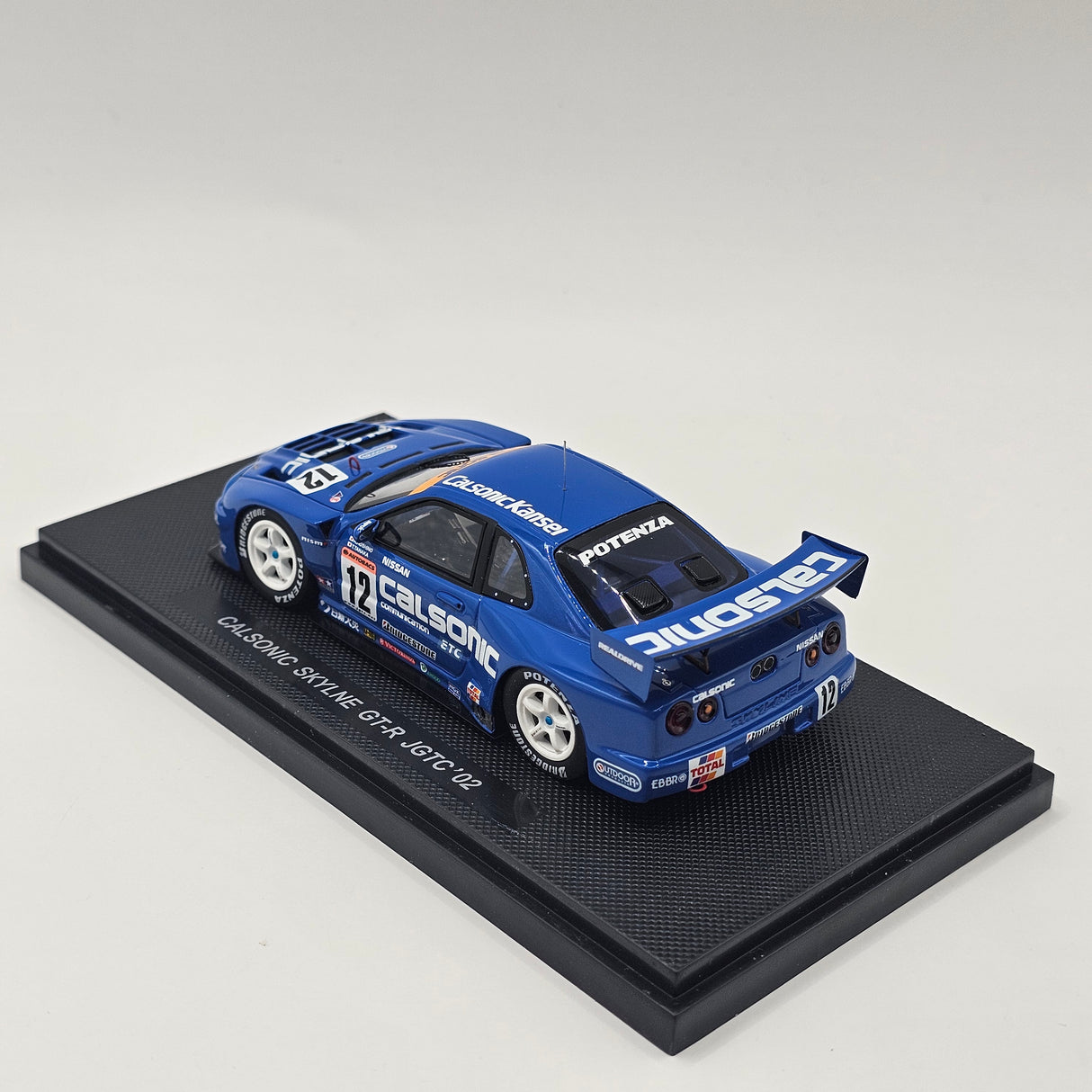 EBBRO P4 Nissan Skyline R34 GT-R #12 Calsonic JGTC GT500 2002 Resin Collection 1/43 Scale