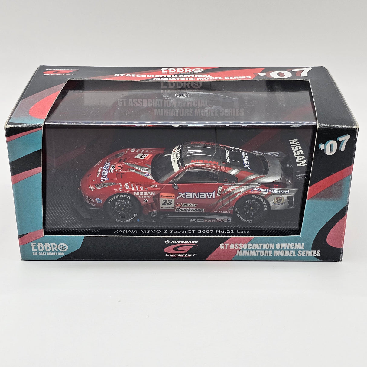 EBBRO Nissan Z No. 23 Xanavi Nismo (Late Version) Super GT GT500 2007 1/43 Scale