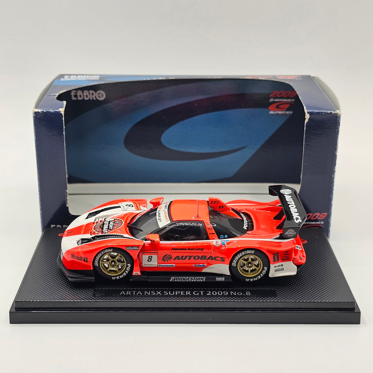 EBBRO Honda NSX No. 8 Autobacs ARTA Super GT GT500 2009 1/43 Scale