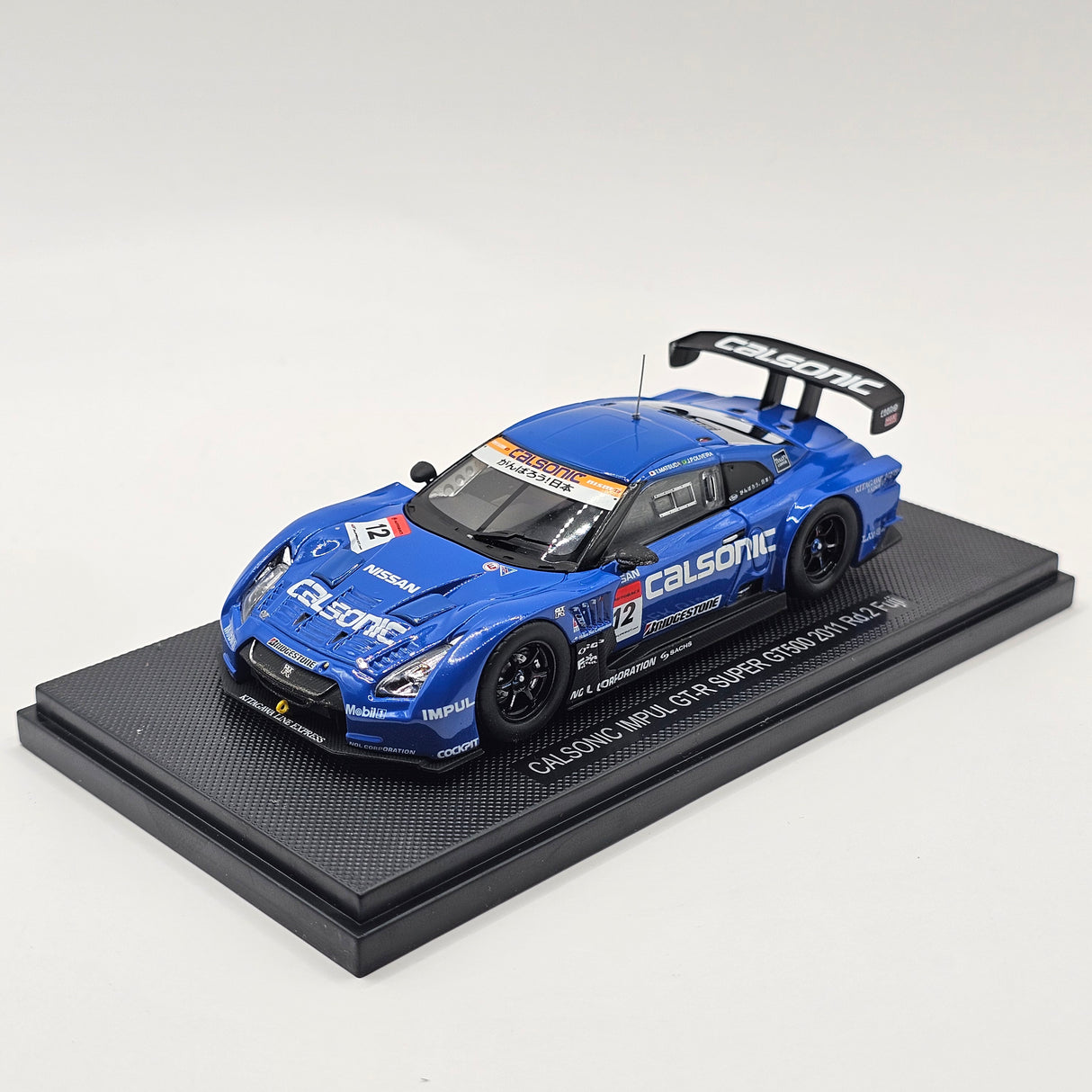 EBBRO Nissan GT-R No. 12 Calsonic Impul Super GT GT500 Rd. 2 Fuji 2011 1/43 Scale
