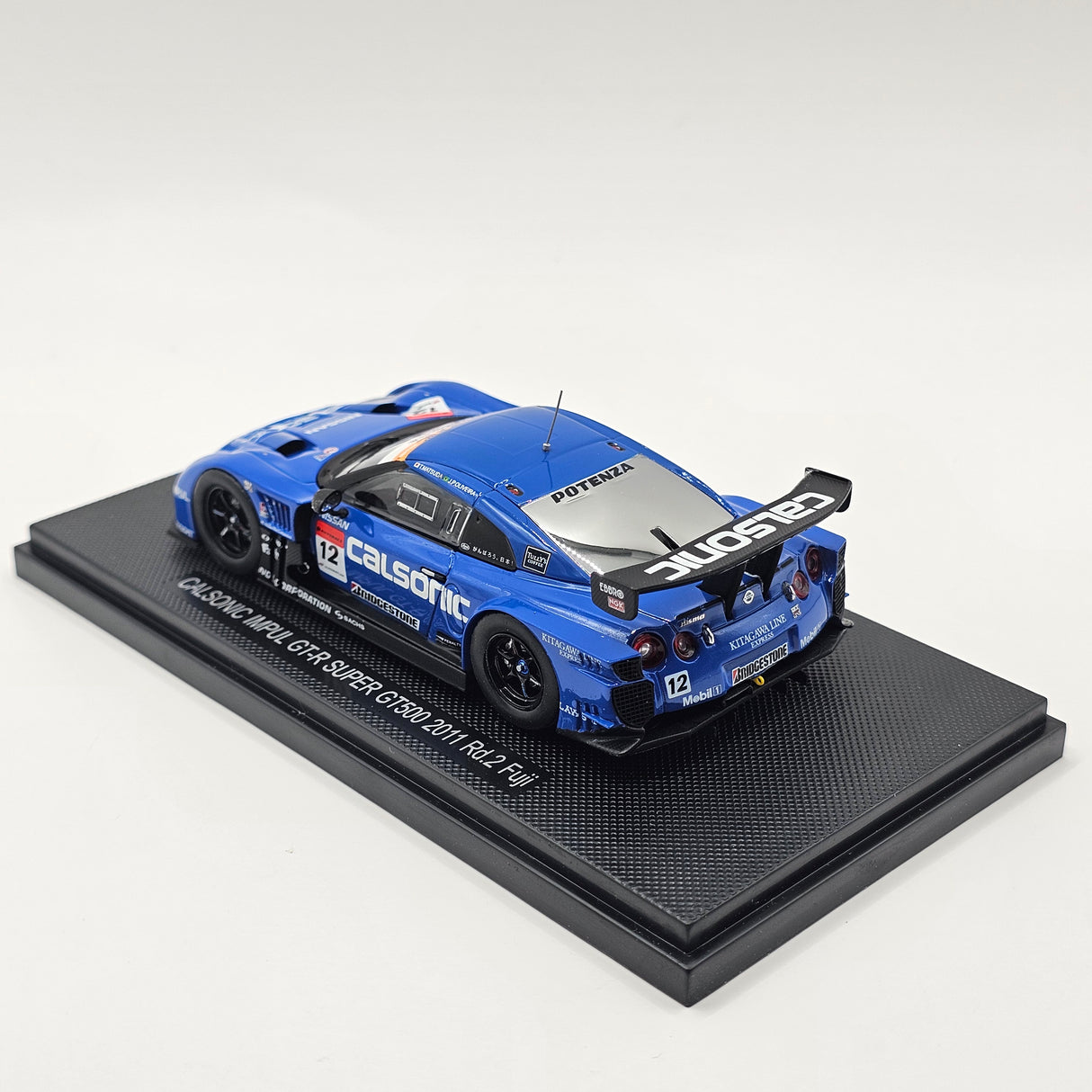EBBRO Nissan GT-R No. 12 Calsonic Impul Super GT GT500 Rd. 2 Fuji 2011 1/43 Scale