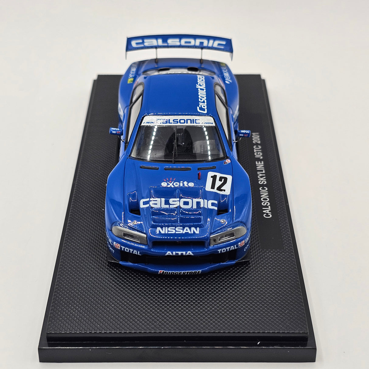 EBBRO Nissan Skyline R34 GT-R #12 Calsonic JGTC GT500 2001 Resin Collection 1/43 Scale