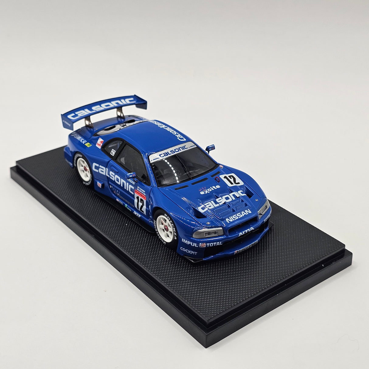 EBBRO Nissan Skyline R34 GT-R #12 Calsonic JGTC GT500 2001 Resin Collection 1/43 Scale