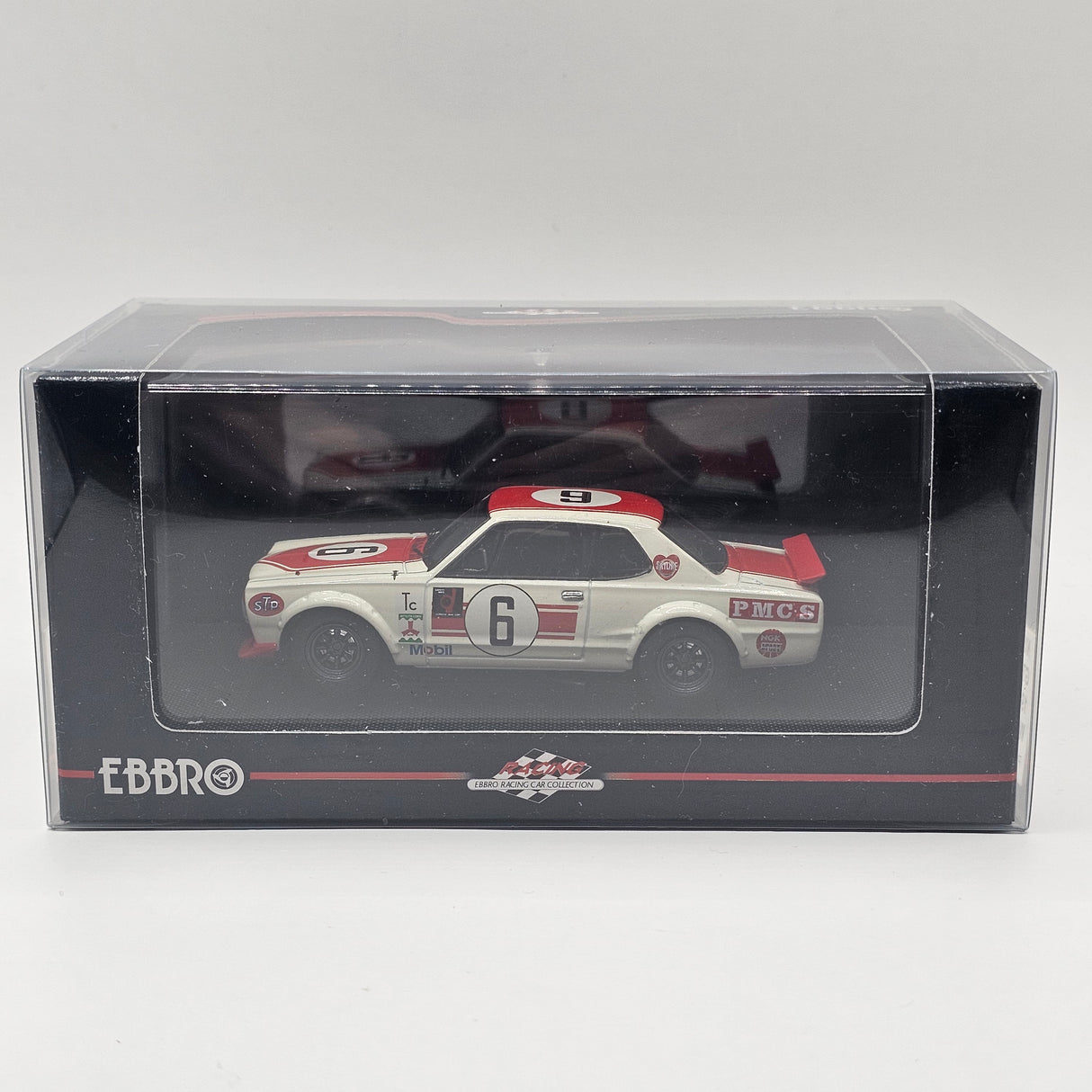EBBRO Nissan Skyline GT-R KPGC10 Racing #6 (White/Red) 1/43 Scale