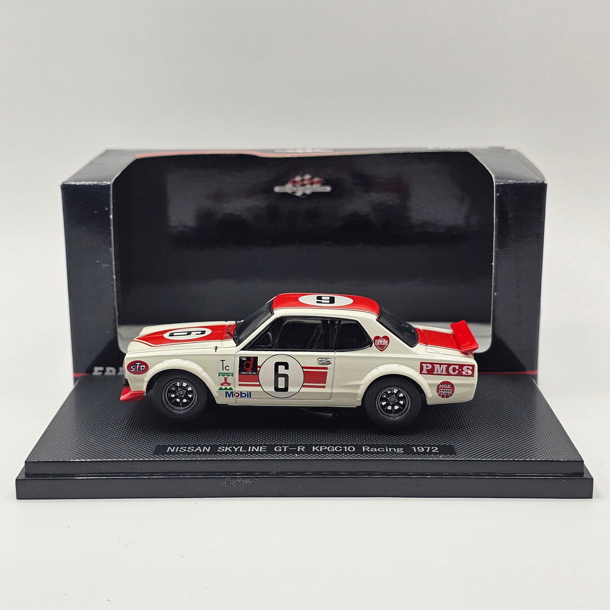 EBBRO Nissan Skyline GT-R KPGC10 Racing #6 (White/Red) 1/43 Scale