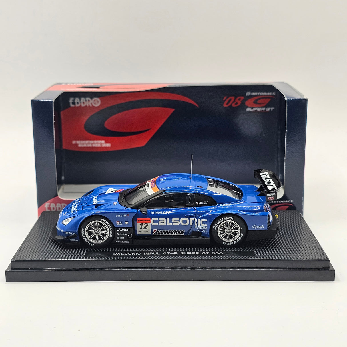 EBBRO Nissan GT-R #12 Calsonic Impul Super GT GT500 2008 1/43 Scale