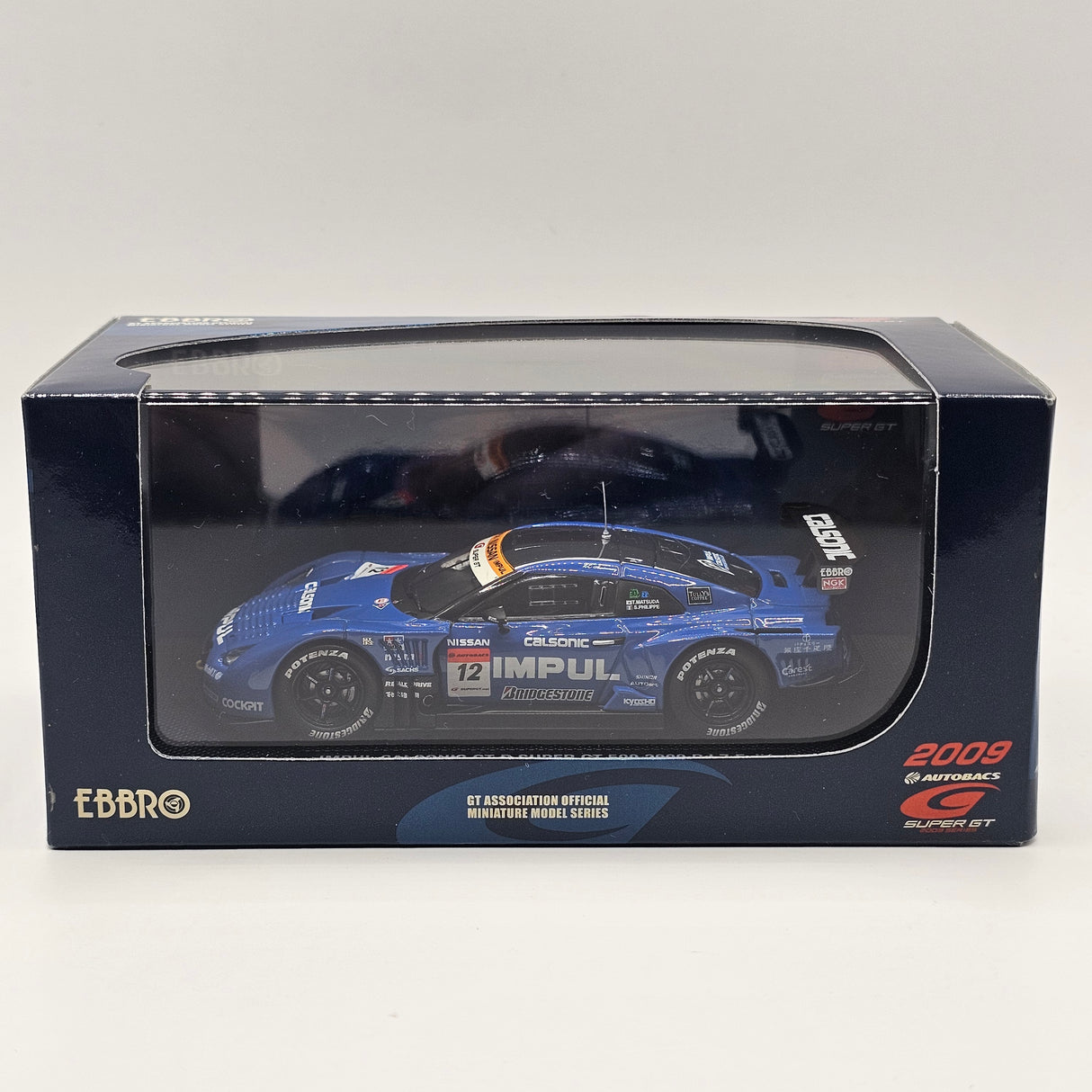 EBBRO Nissan GT-R #12 Calsonic Impul Super GT GT500 Rd. 7 Fuji 2009 1/43 Scale