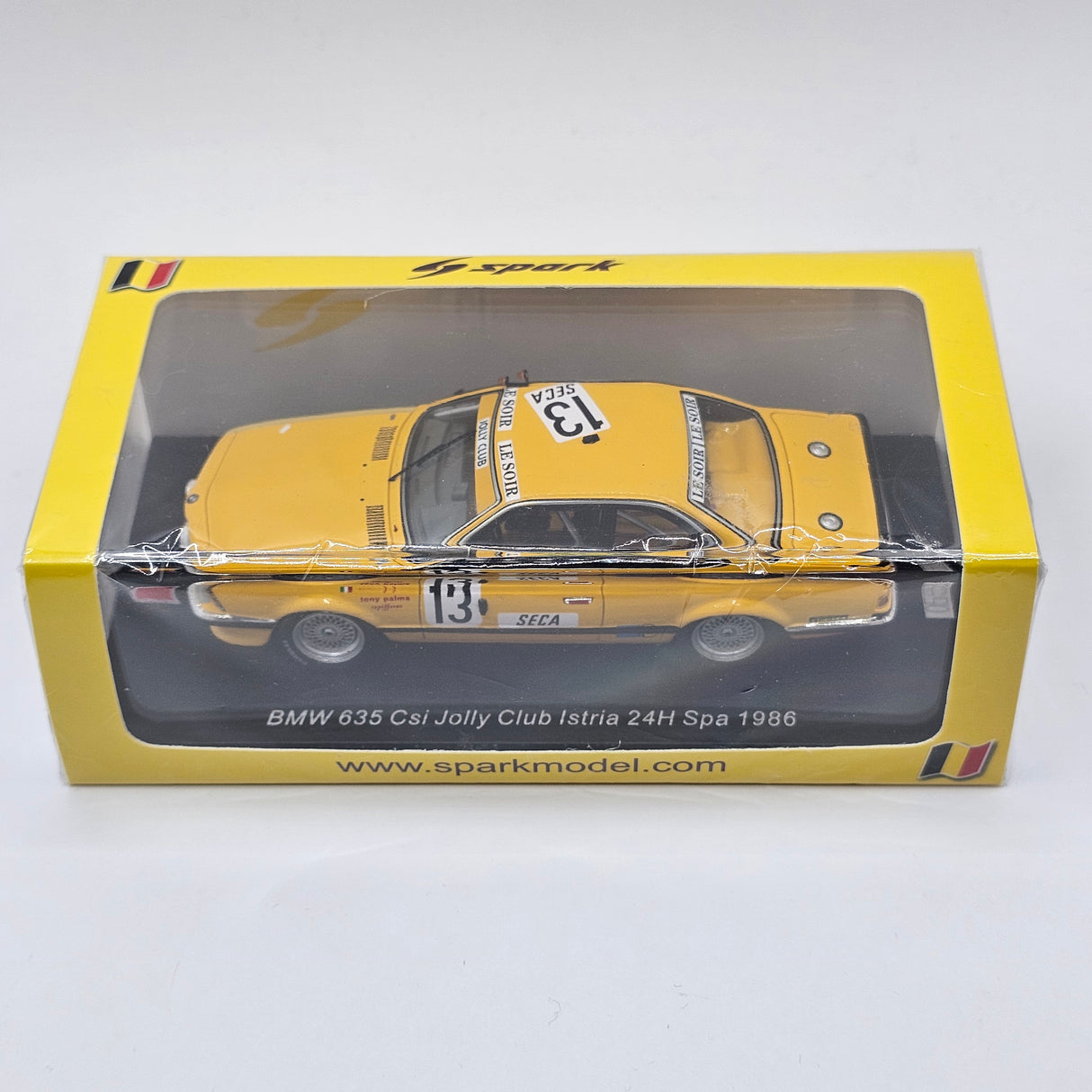 Spark BMW 635 CSI #13 Jolly Club Istria 24H Spa 1986 1/43 Scale SB668