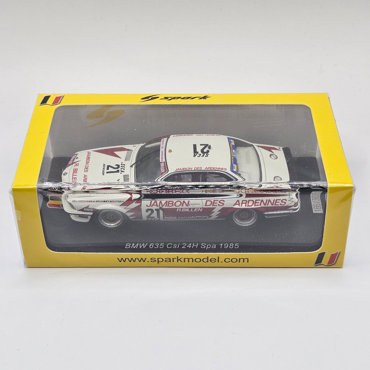 Spark BMW 635 CSI #21 Brun Motorsport Spa 24hr 1985 1/43 Scale SB662