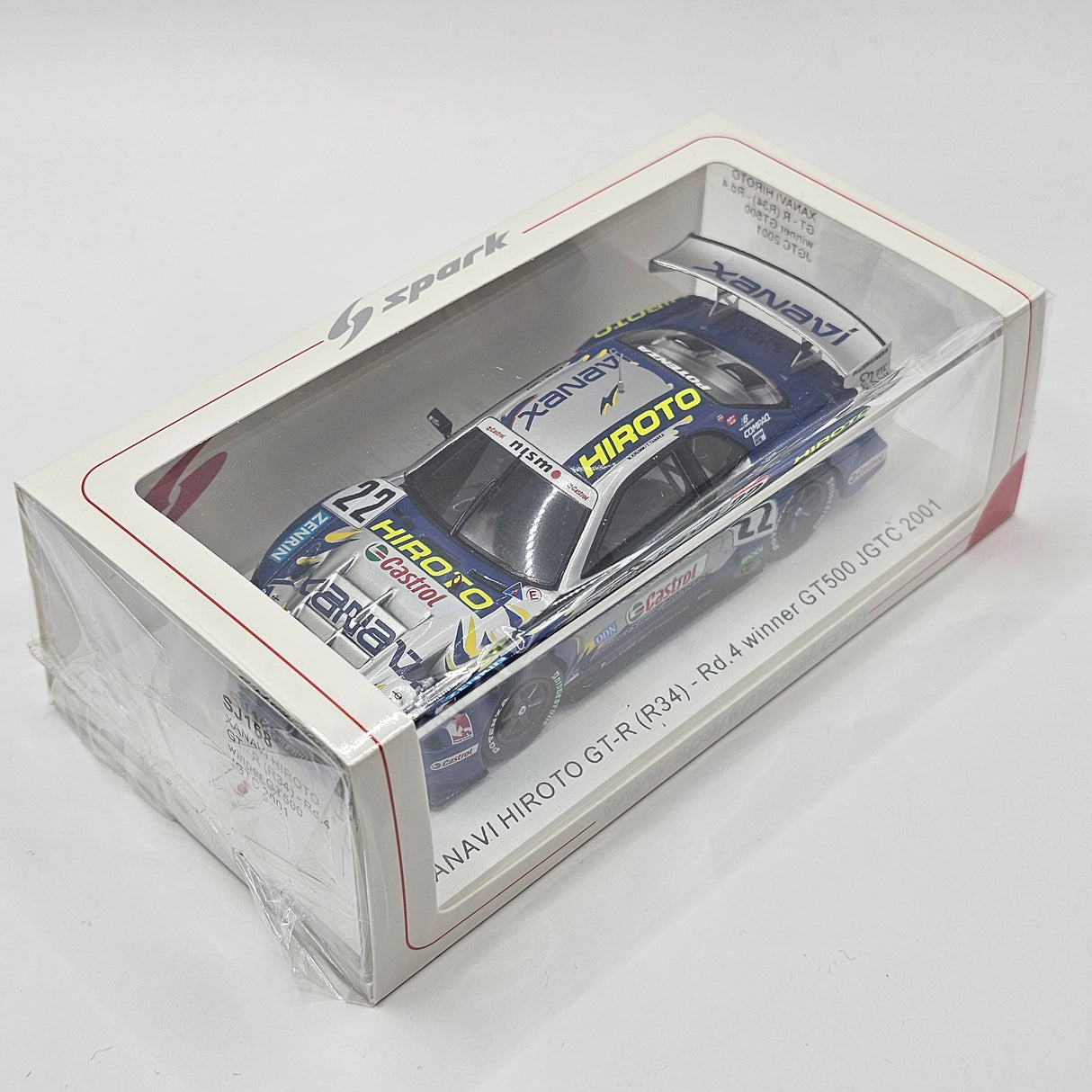 Spark Nissan Skyline R34 GT-R #22 Xanavi Hiroto JGTC GT500 2001 1/43 Scale SJ168