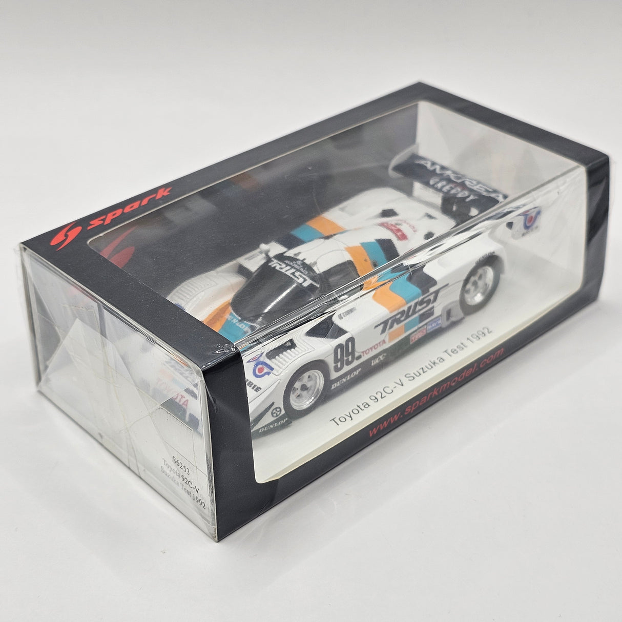 Spark Toyota 92C-V No.99 Suzuka 500KM Test Day 1992 1/43 Scale S6253