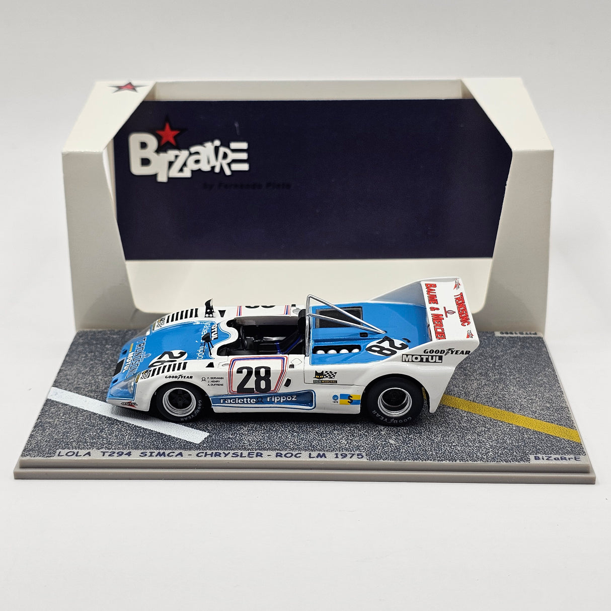 Bizarre by Spark Lola T294 Simca #28 Société R.O.C. 1975 Le Mans 1/43 Scale
