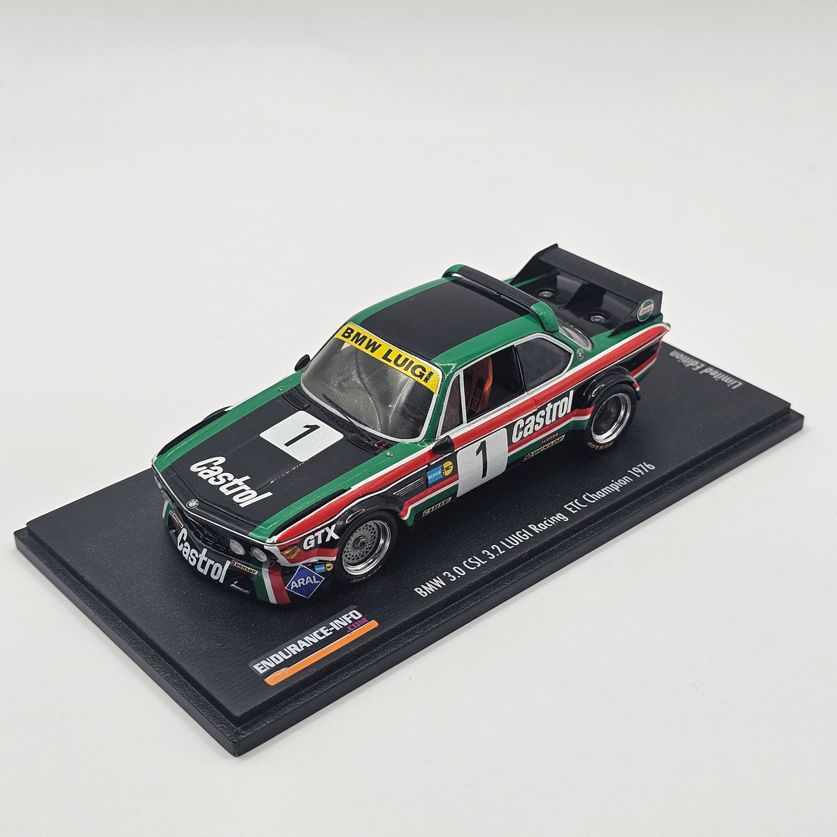 Spark BMW 3.0 CSL 3.2 No.1 Luigi Racing ETC Champion 1976 1/43 Scale