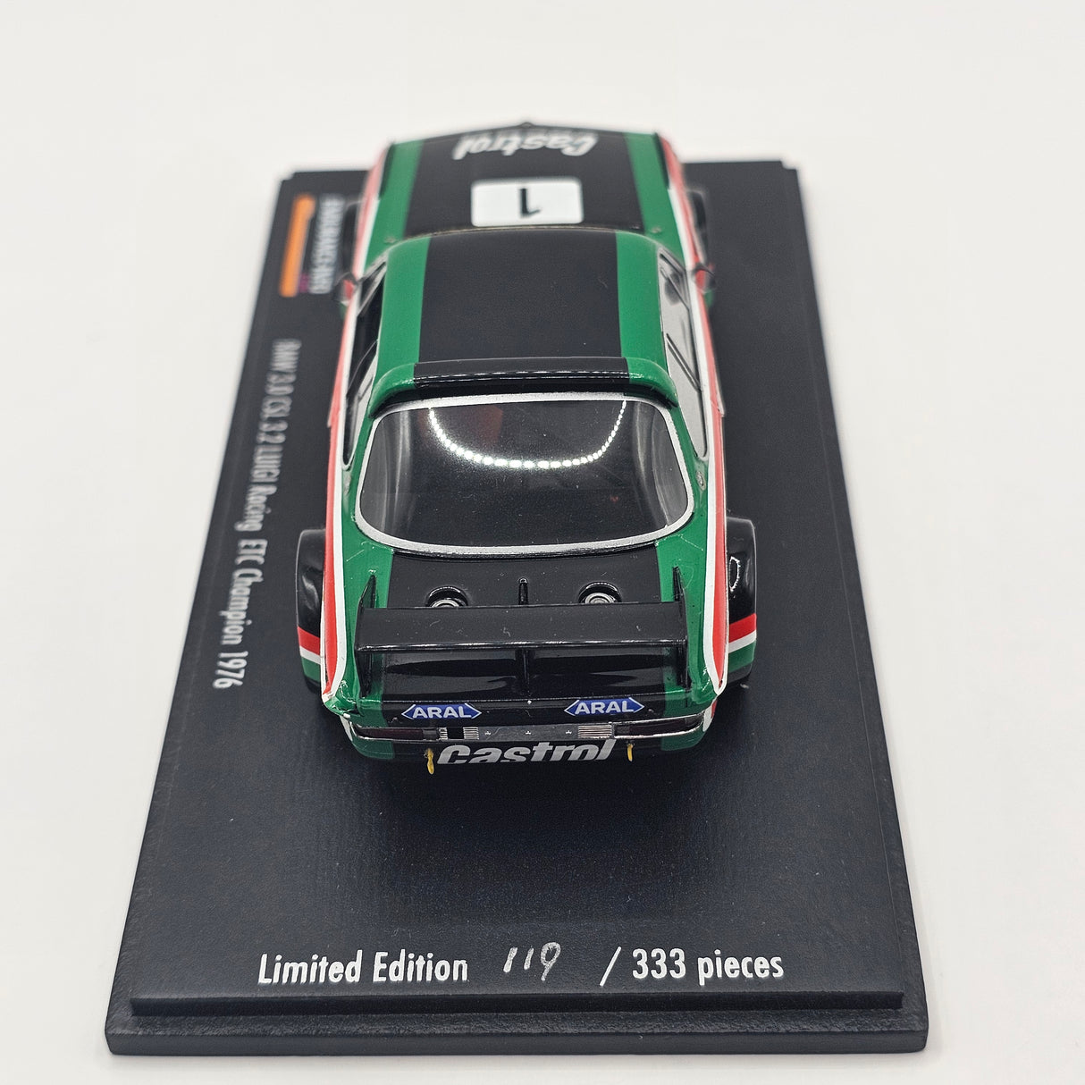 Spark BMW 3.0 CSL 3.2 No.1 Luigi Racing ETC Champion 1976 1/43 Scale