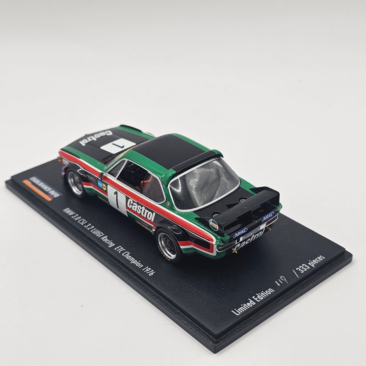 Spark BMW 3.0 CSL 3.2 No.1 Luigi Racing ETC Champion 1976 1/43 Scale