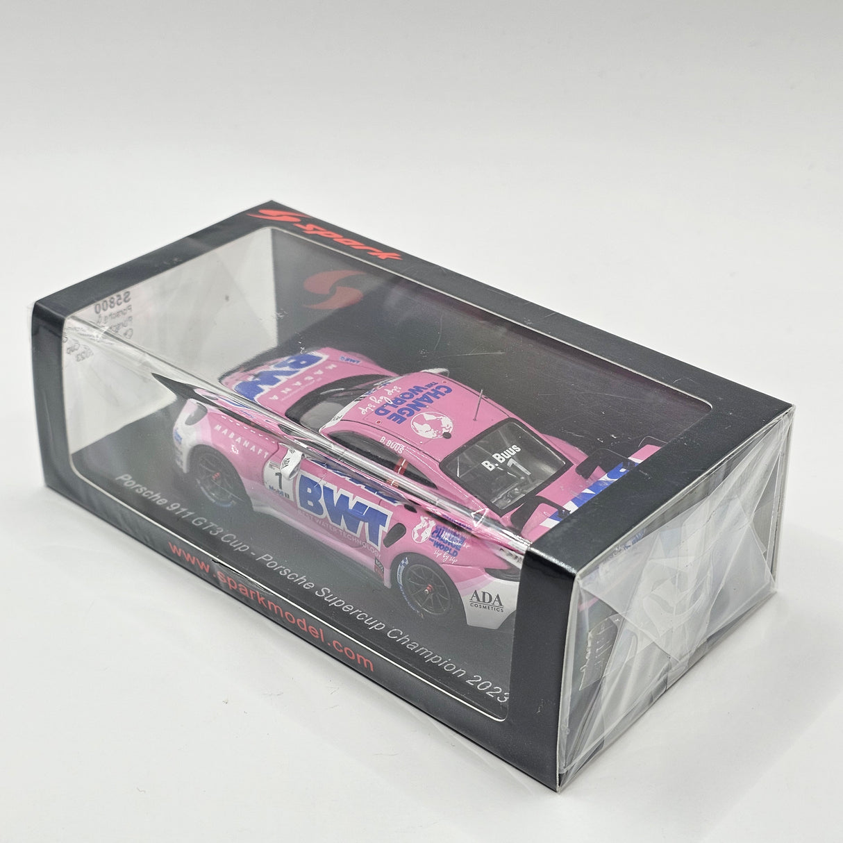 Spark Porsche 911 GT3 Cup #1 BWT Lechner Racing Porsche Supercup Champion 2023 1/43 Scale S5800