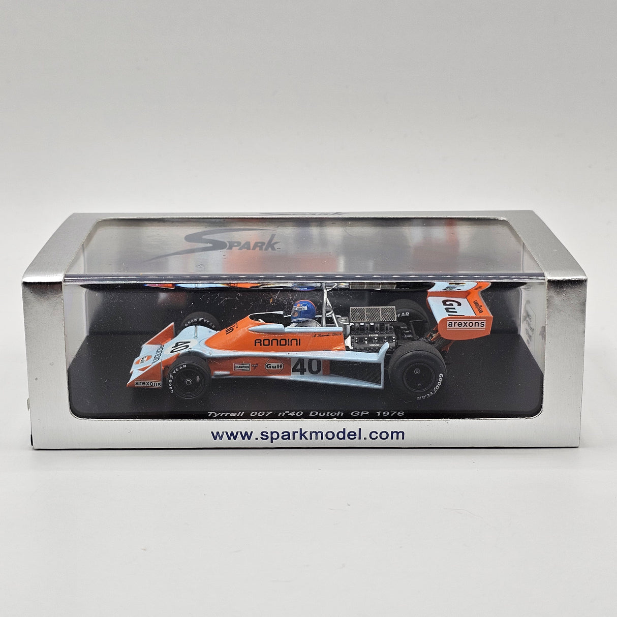 Spark Tyrrell 007 #40 Alessandro Pesenti-Rossi Dutch GP 1976 1/43 Scale S1648