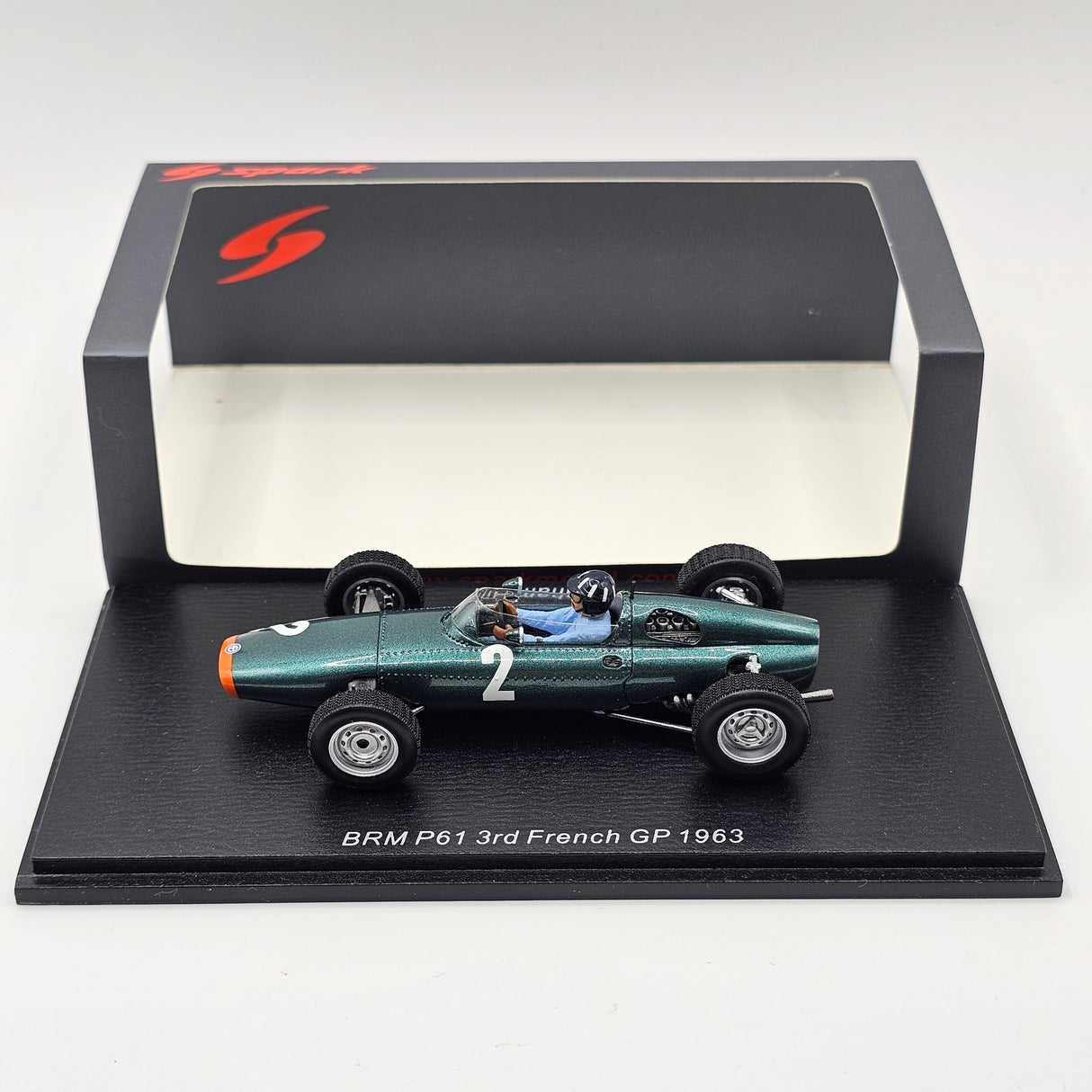Spark BRM P61 #2 Graham Hill French GP 3rd Place 1963 1/43 Scale S5279