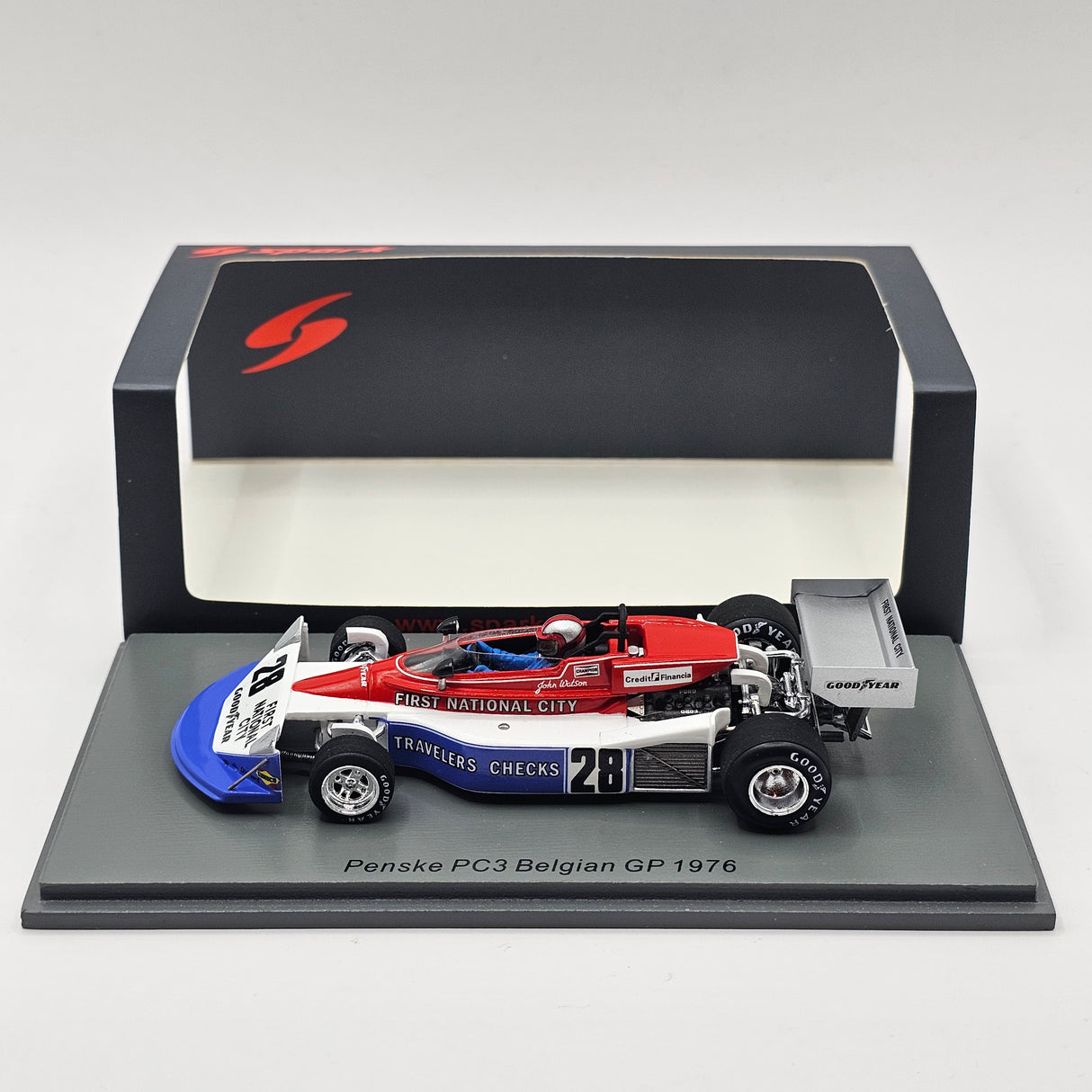 Spark Penske PC3 #28 John Watson Belgium GP 1976 1/43 Scale S7226