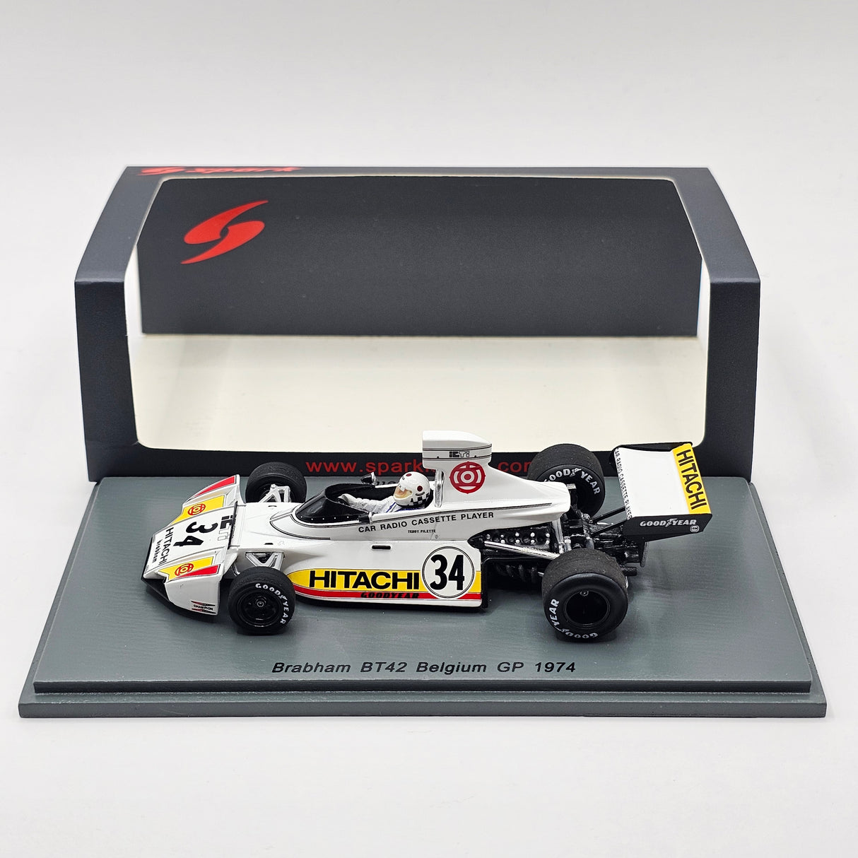 Spark Brabham BT42 #34 Teddy Pilette Belgium GP 1974 1/43 Scale S4784