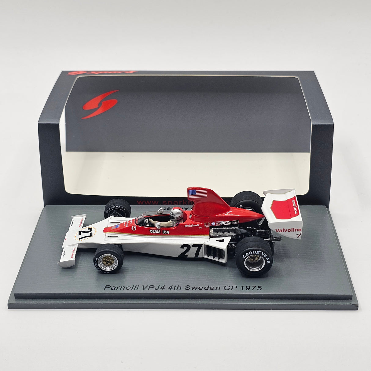 Spark Parnelli VPJ4 #27 Mario Andretti Swedish GP 1975 1/43 Scale S1892
