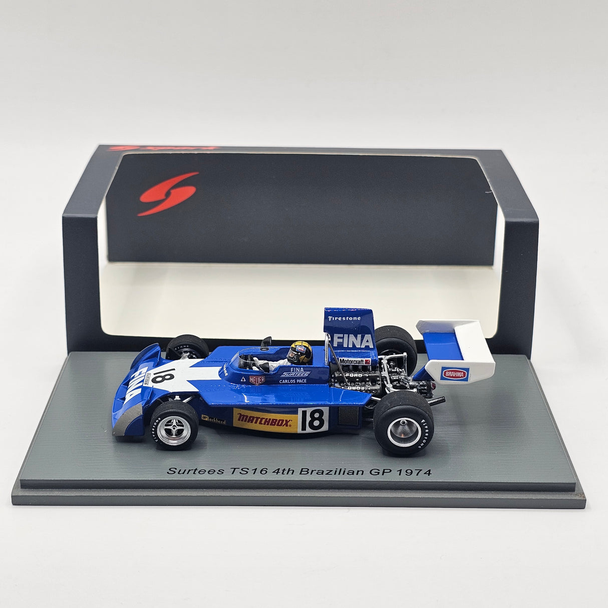 Spark Surtees TS16 #18 Carlos Pace Brazilian GP 1974 1/43 Scale S9650