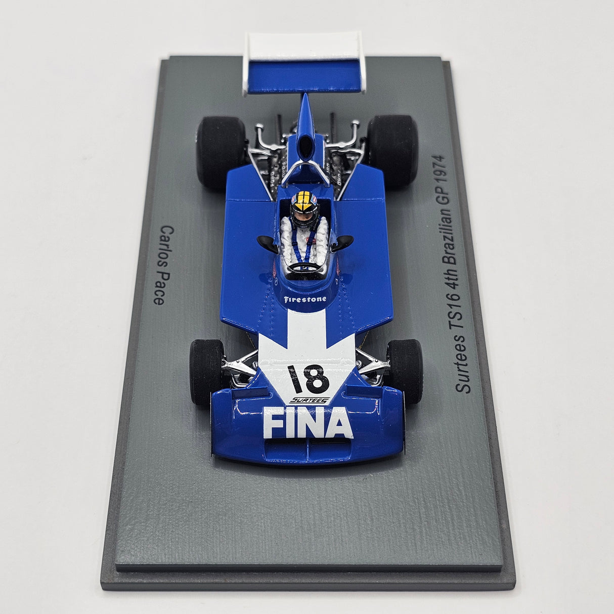 Spark Surtees TS16 #18 Carlos Pace Brazilian GP 1974 1/43 Scale S9650