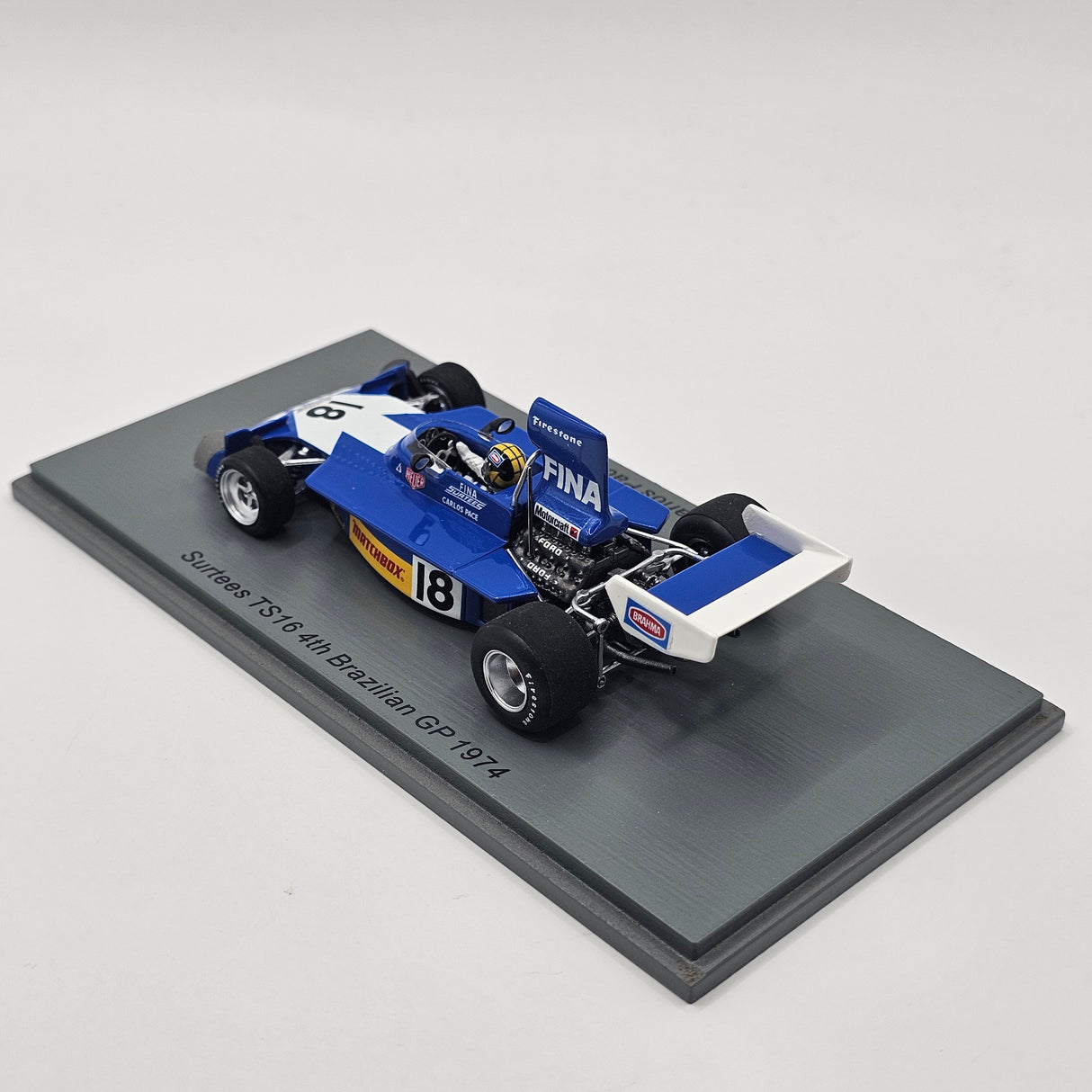 Spark Surtees TS16 #18 Carlos Pace Brazilian GP 1974 1/43 Scale S9650