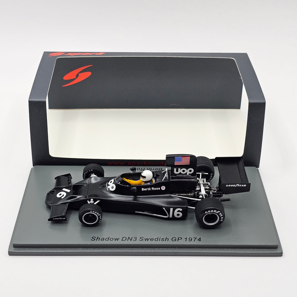Spark Shadow DN3 #16 Bertil Roos Swedish GP 1974 1/43 Scale S3843