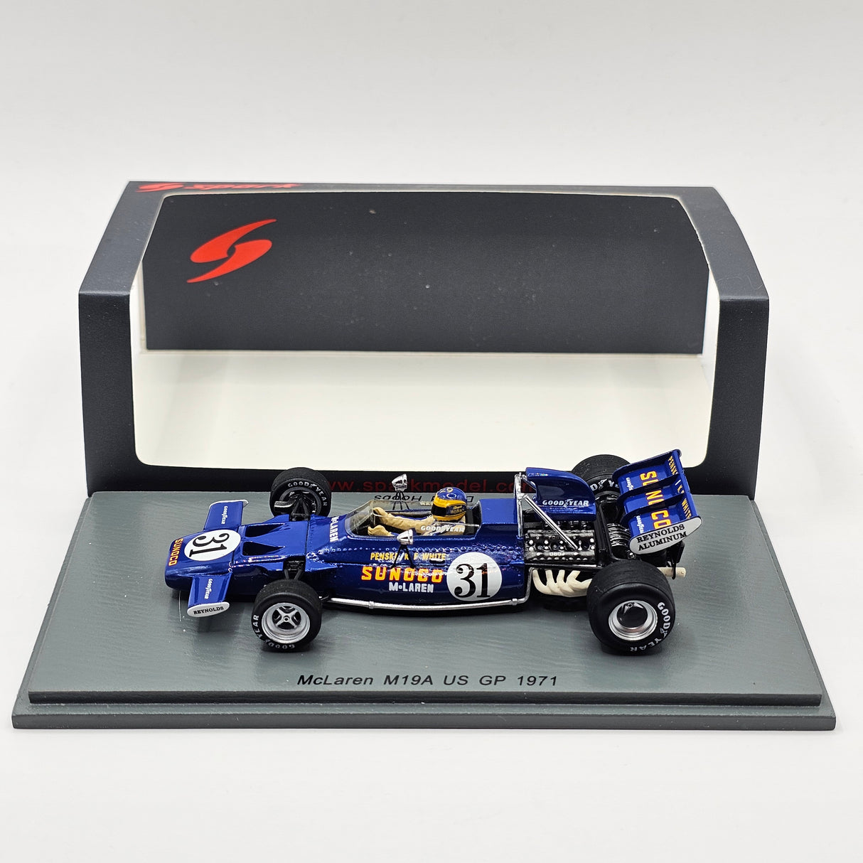 Spark McLaren M19A #31 David Hobbs Penske-White US GP 1971 1/43 Scale S7142