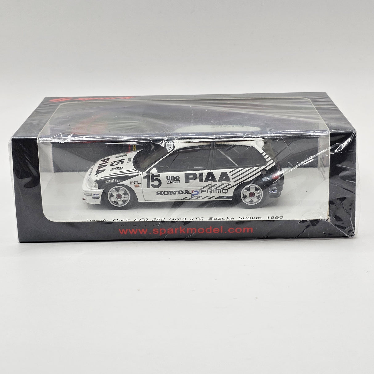 Spark Honda Civic EF9 #15 PIAA Grp.3 JTC Suzuka 500km 1990 1/43 Scale