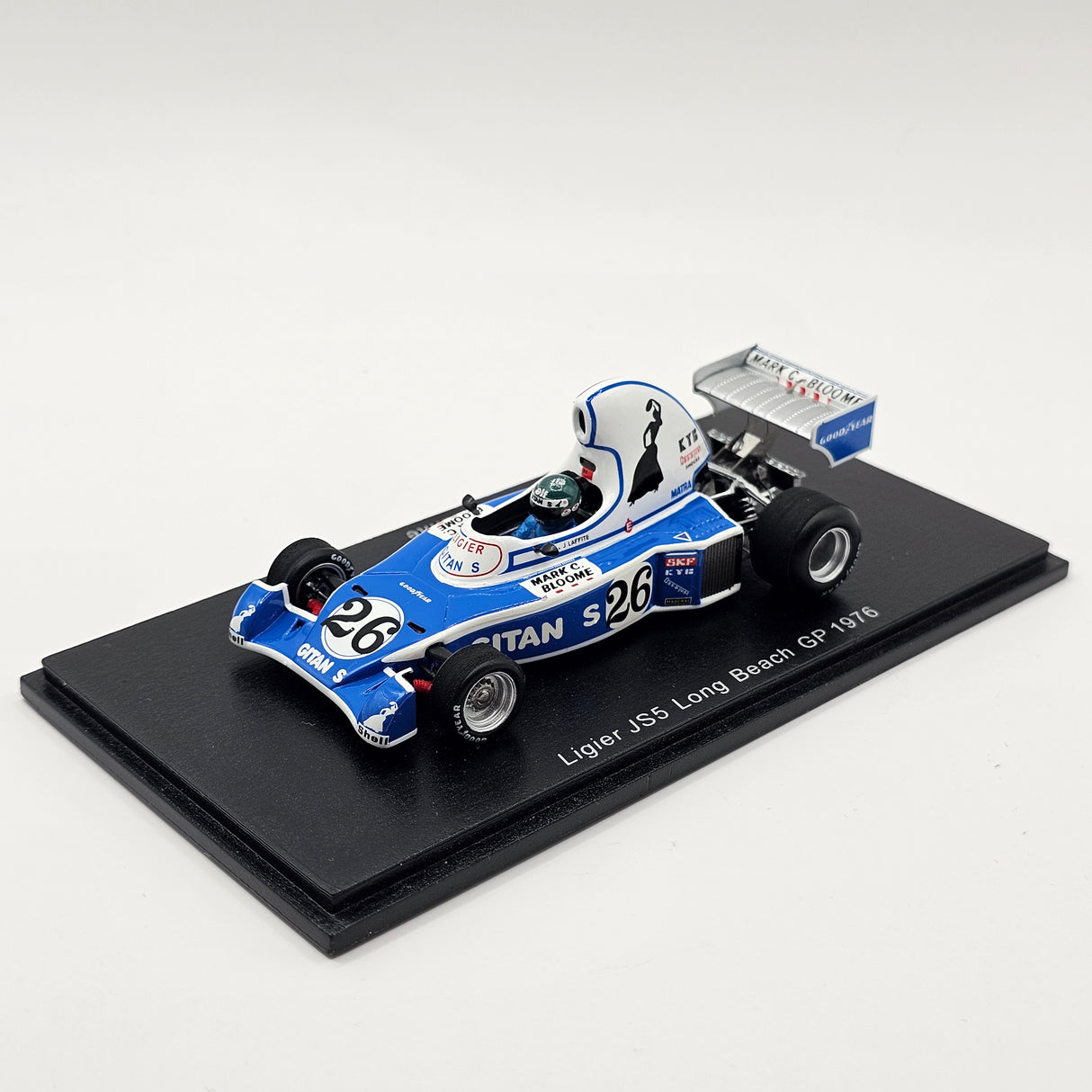 Spark Ligier JS5 #26 Jacques Laffite Long Beach GP 1976 1/43 Scale S1630