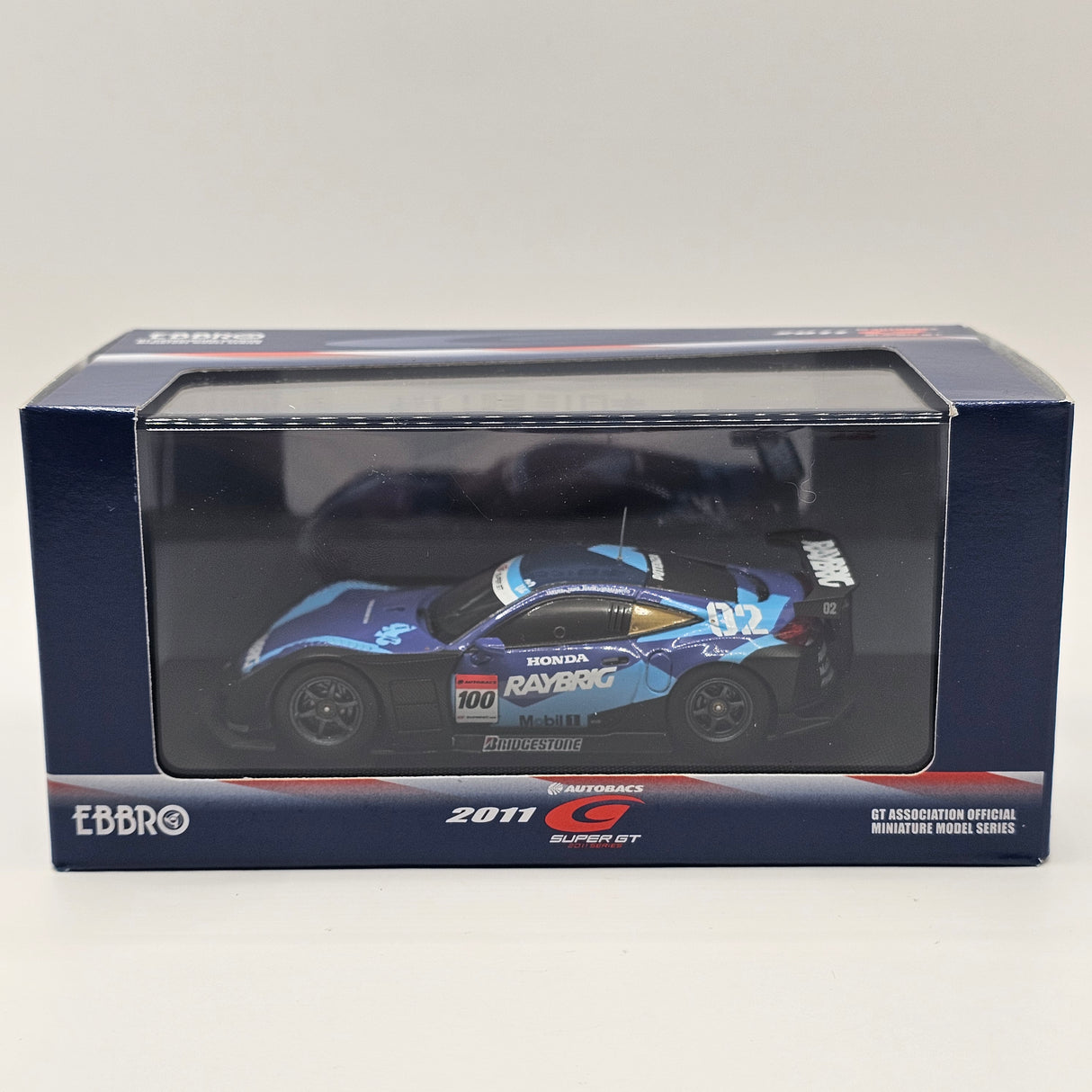 EBBRO Honda HSV-010 #100 Raybrig Super GT GT500 2011 Winter Test 1/43 Scale