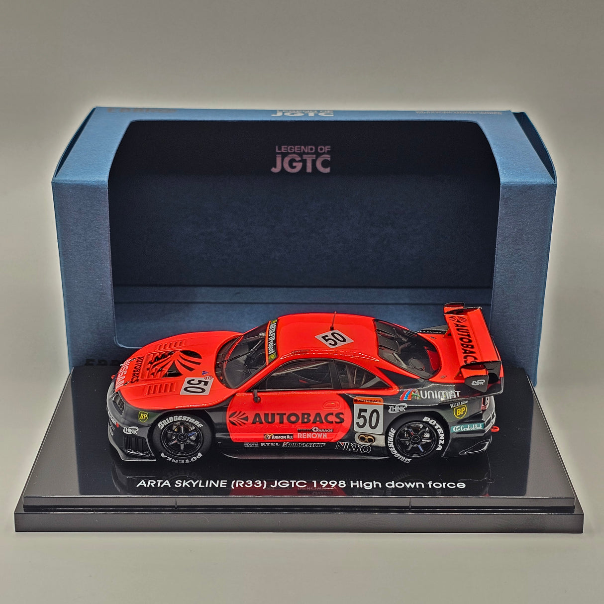 EBBRO Nissan Skyline GT-R R33 #50 Team ARTA High Downforce JGTC GT500 1998 1/43 Scale