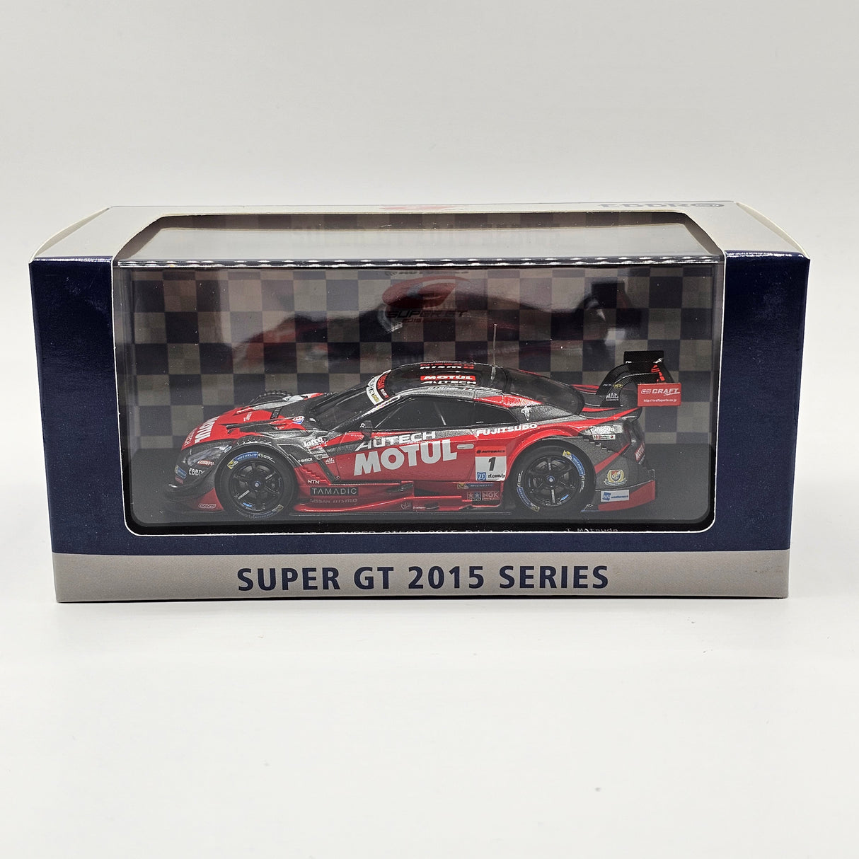 EBBRO Nissan GT-R R35 #1 Motul Autech Super GT GT500 2015 Okayama 1/43 Scale