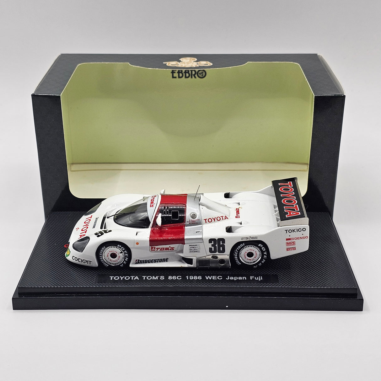 EBBRO Toyota 86C #36 Toyota Team Tom's WEC Japan 1986 1/43 Scale