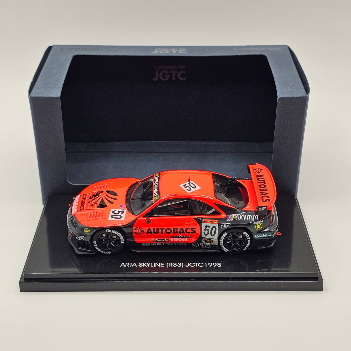 EBBRO Nissan Skyline GT-R R33 #50 Autobacs Racing Team ARTA JGTC GT500 1998 1/43 Scale