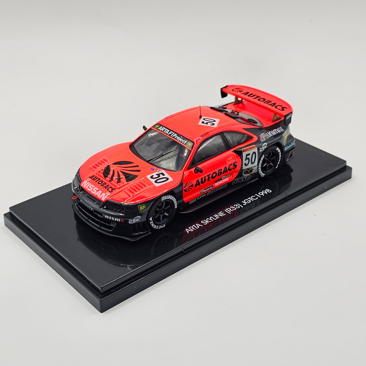EBBRO Nissan Skyline GT-R R33 #50 Autobacs Racing Team ARTA JGTC GT500 1998 1/43 Scale