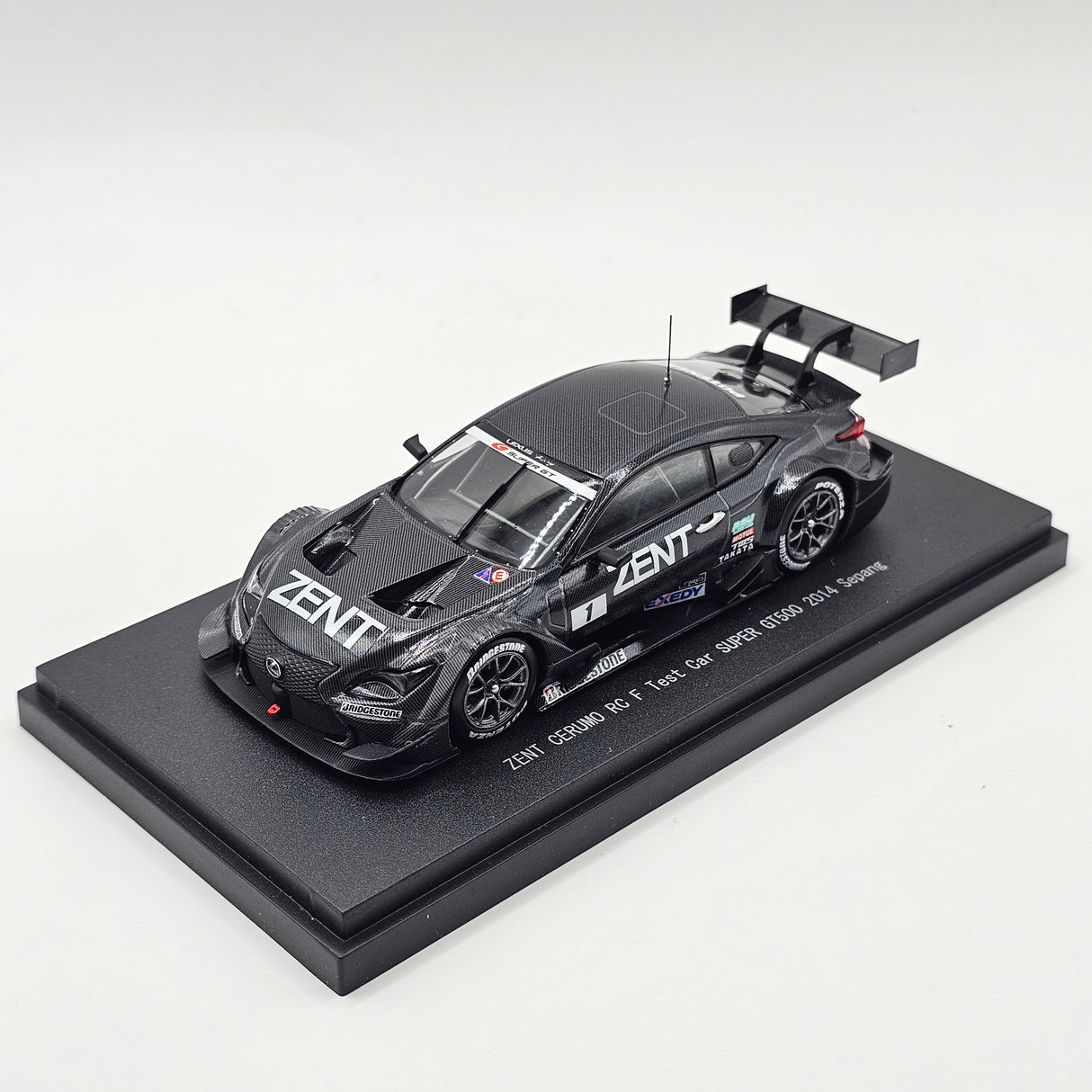 EBBRO Lexus RC F #1 Zent Cerumo Super GT GT500 2014 Sepang Test Car 1/43 Scale